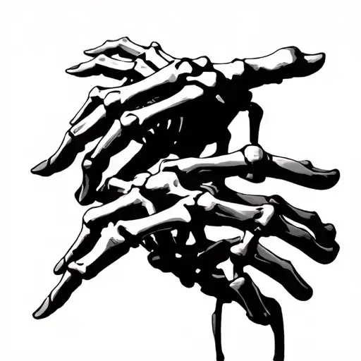 3 Skeleton Hands