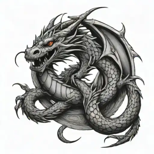 Flying Dragon Intertwined