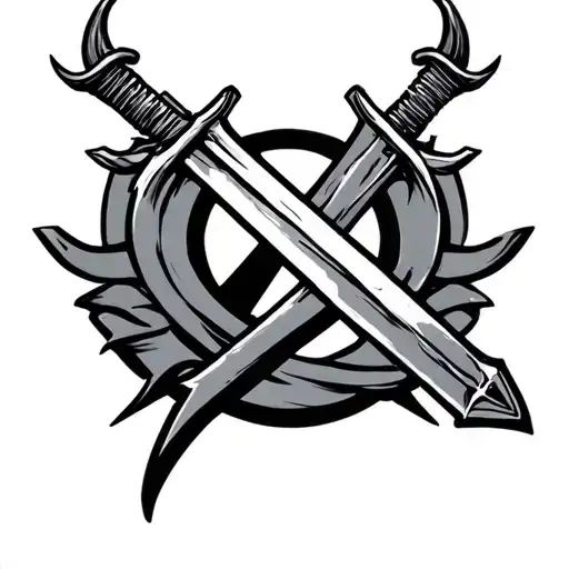 Nike Swoosh Sword Intertwined