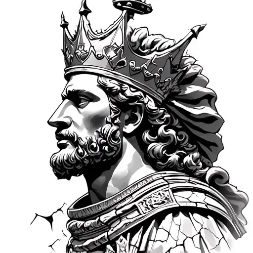 King In The Colosseum Rome Broken Cracked Pillar