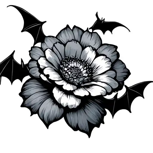 Flower With 3 Bats