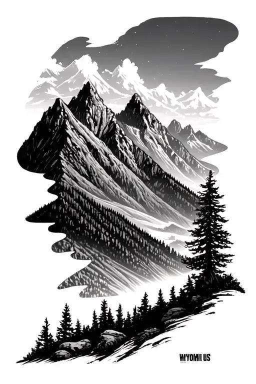 Wyoming Mountains Landscape Overgrown The Last Of Us