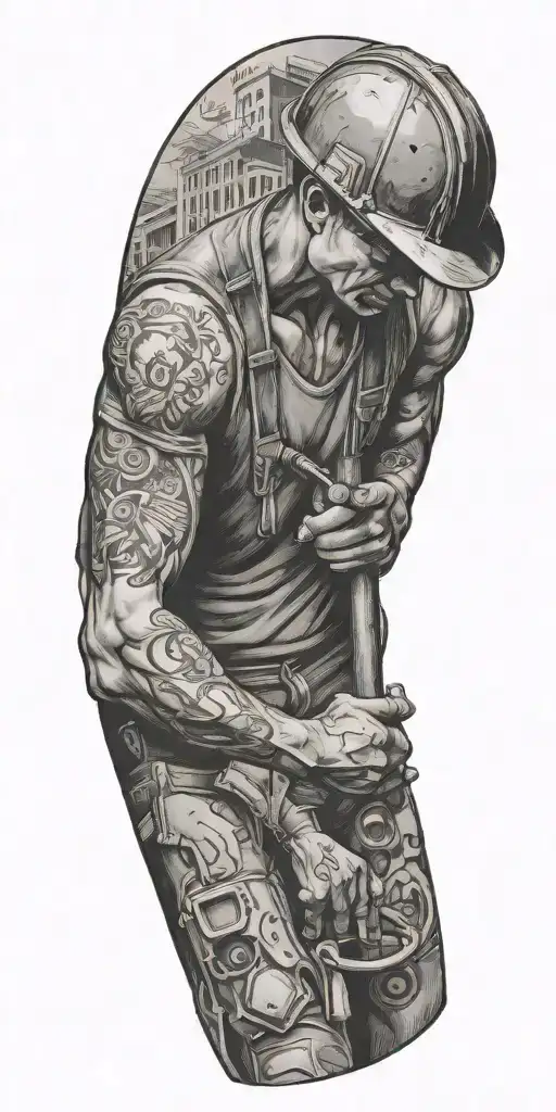 Concrete Laborer Working