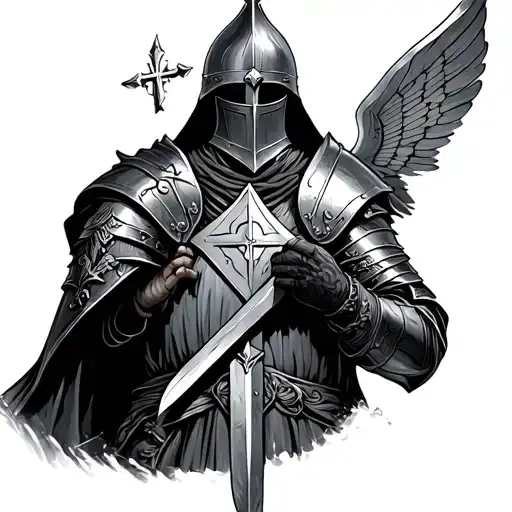 Templar Knight With Scripture