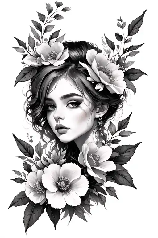 Travia With Flowers Around