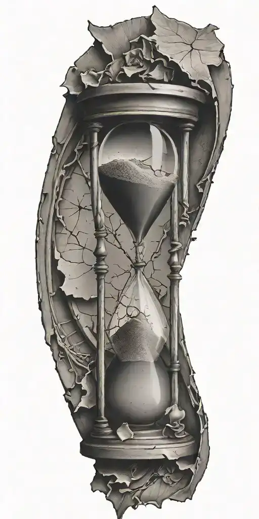 Concrete Wall Broken Hourglass