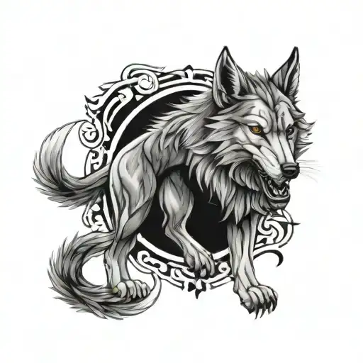 Fenrir Wolf Chained