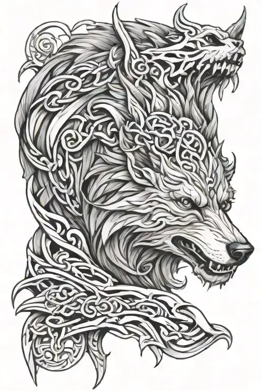 Fenrir Wolf Chained