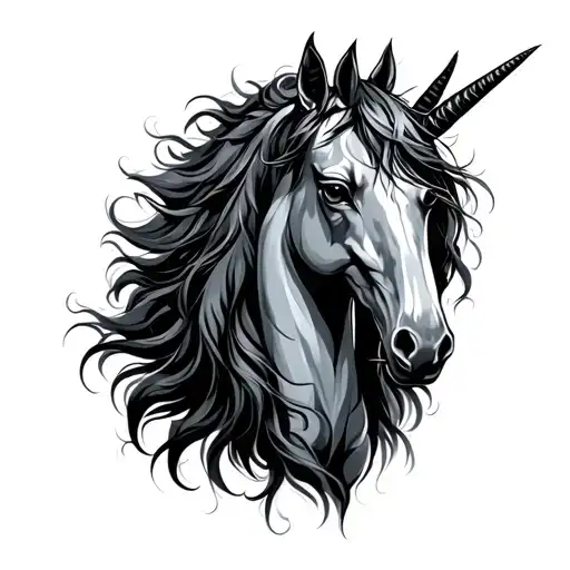 Ominous Dark Unicorn