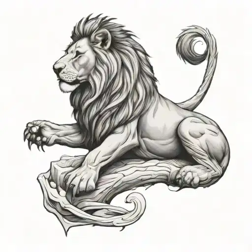 Lion Scratching 3D