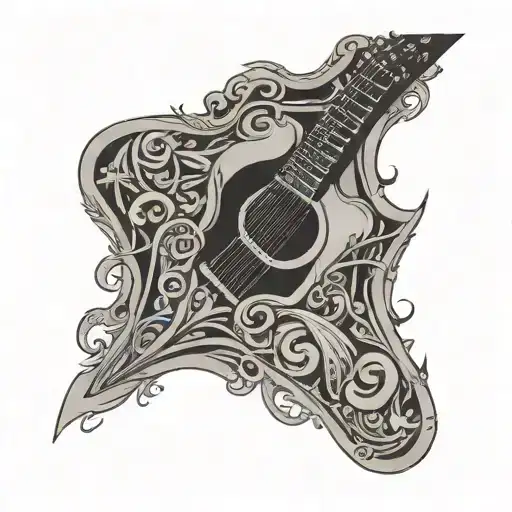 Guitar With Initials Js And Df