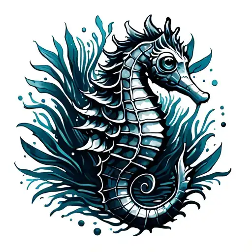 Seahorse Swimming