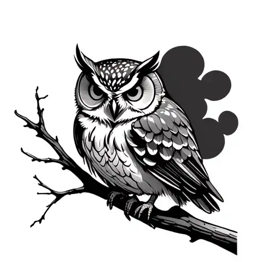 Owl On A Branch