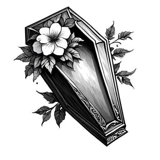 Coffin With Flower