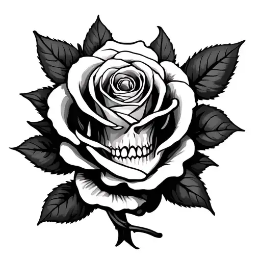 A Rose With A Skull