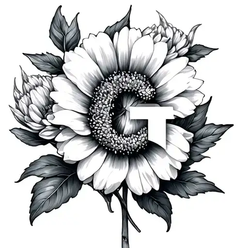 Letter G With August Birthflower
