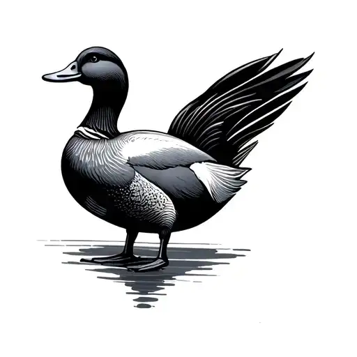 Minimalist Duck Lines Only