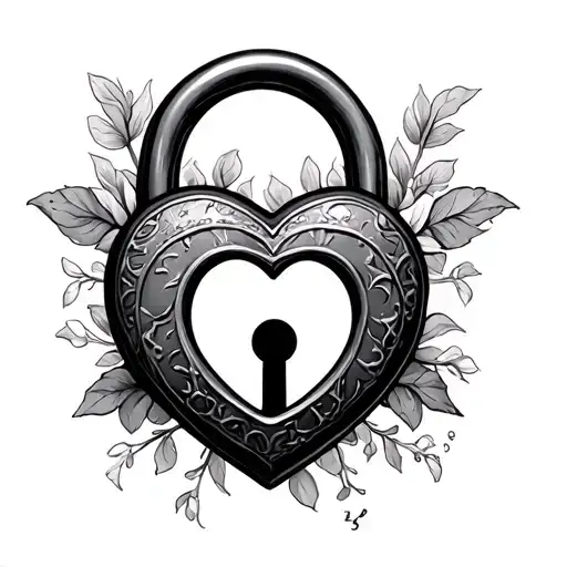 Sacre Heart Shaped Lock