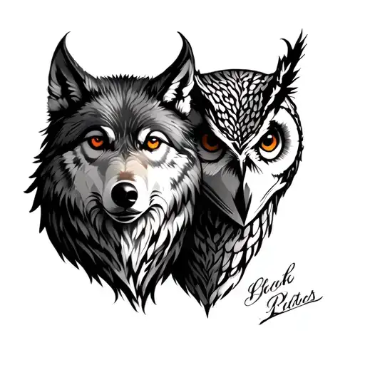 Wolf And Owl