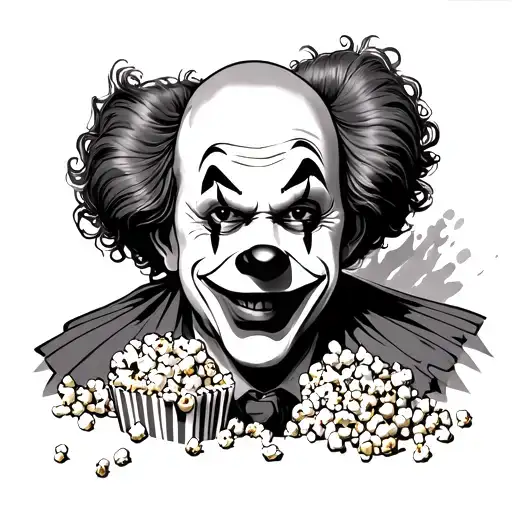 Clown With Popcorn