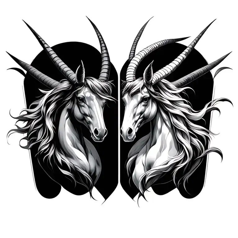 Sagittarius And Capricorn Intwined