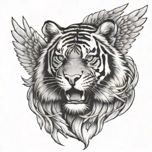 Mother Tiger With Wings