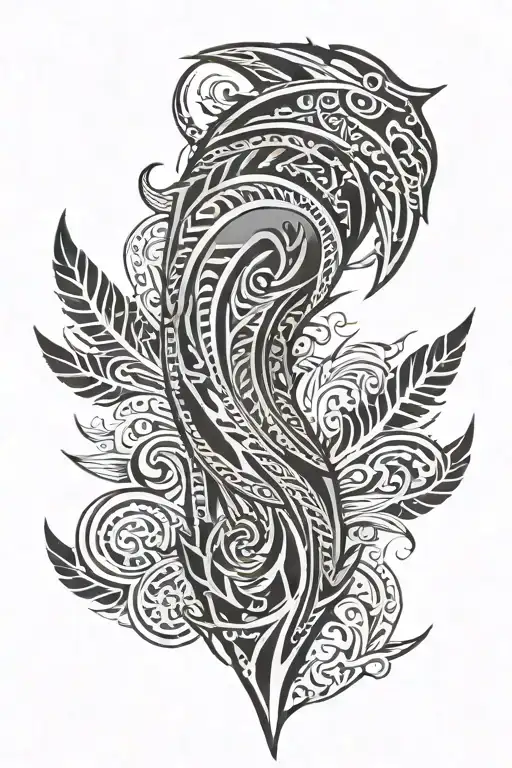 Tribal Mauri Tattoo On Full Arm Sleeve