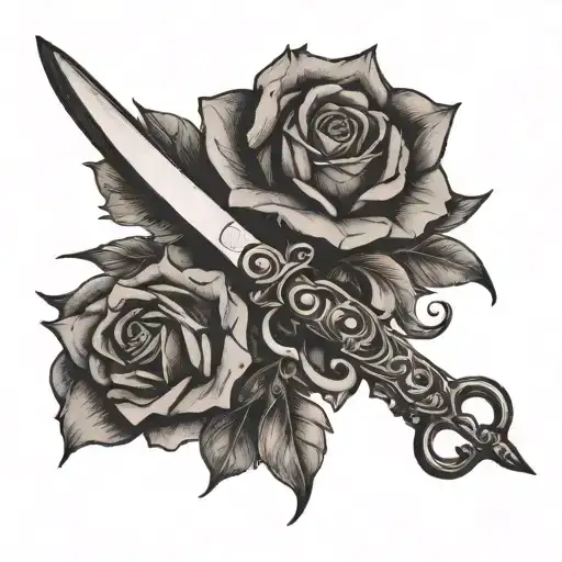 Etching Of A Scissor