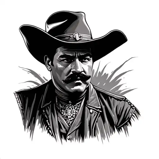 Pancho Villa With An Angle Under Him