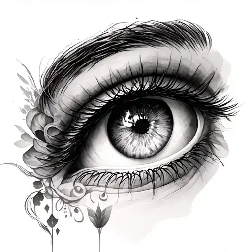 Women's Eyes In Full Arm