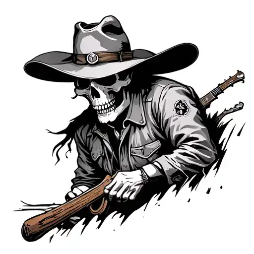 Skelton Cowboy Lonely Man