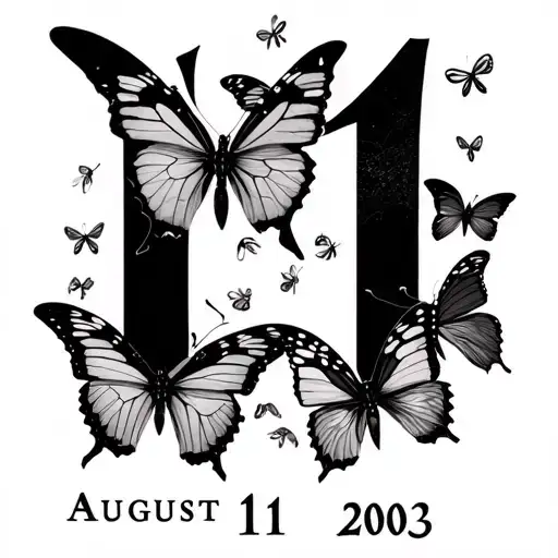 August 11 2003 Roman Numerals With Butterflies