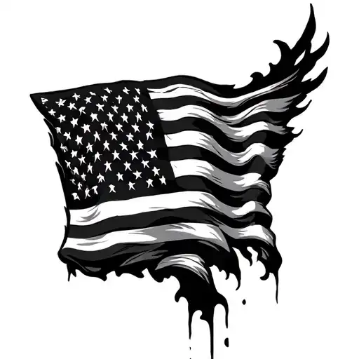 God With Us Flag Downward