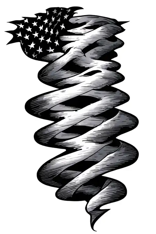 God With Us Flag Downward Spiral Bound
