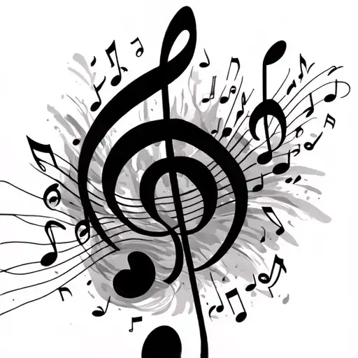 Music Notes Floating Away