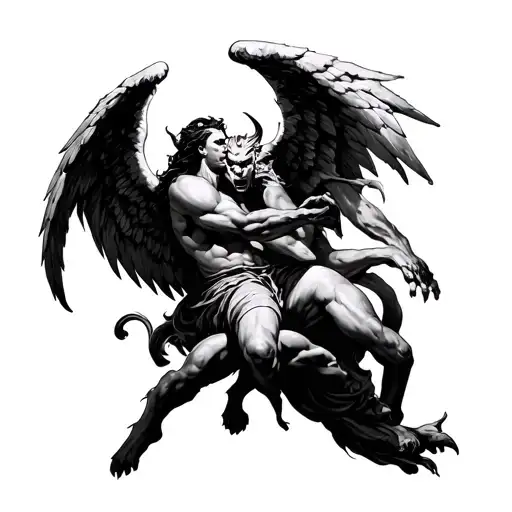 Angel Fighting Demon