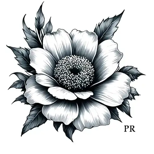 A Flower In The Letter R Subtly Incorporated