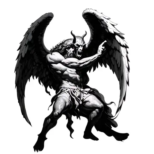 Angel Fighting Demon