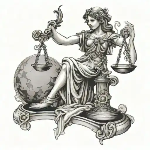 Lady Justice Holding Scales