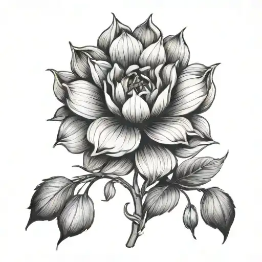 Minimal Flower Growing Up Spine