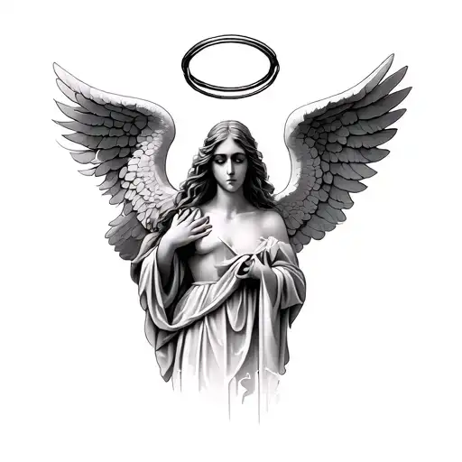 Seraphim Angel With Halo Neck