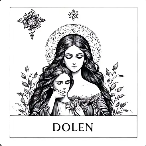 Tarot Letter Representing Mother And Daughter