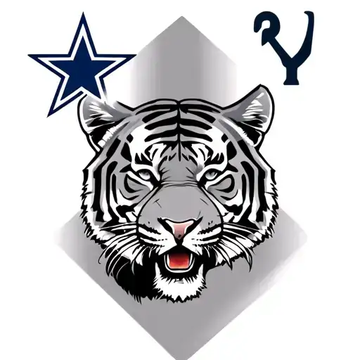 West Tigers Logo With Dallas Cowboys Logo On The Left And Tottenham Hotspurs Logo On The Right