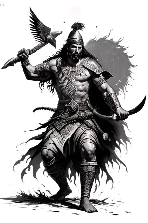 Amazigh Warrior Battling