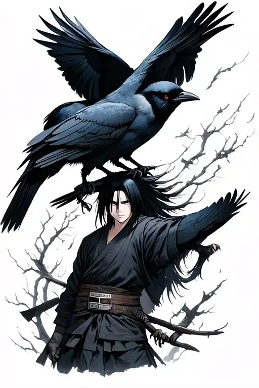 Itachi Uchiha With Crows
