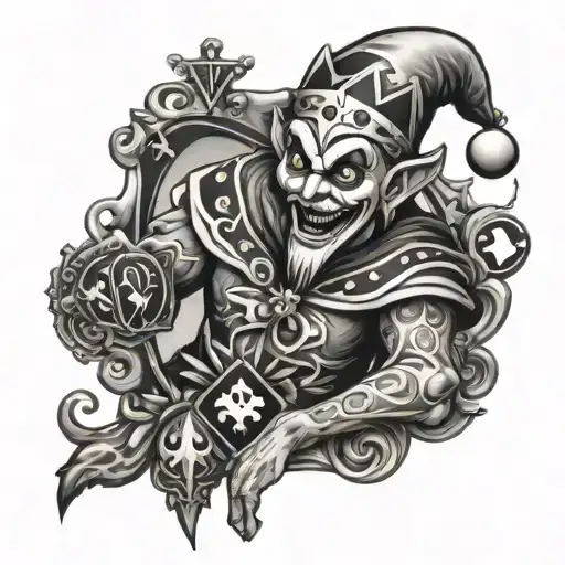Jester With Aces Symbols Incorporated