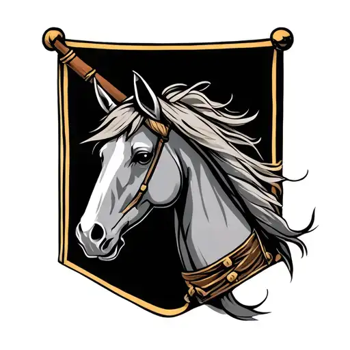 Seehorse In Pirate Flag