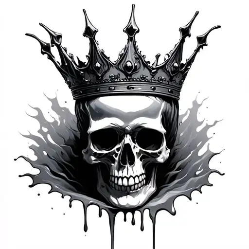 Melting Crown Skull