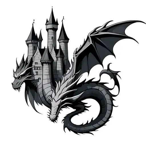 Dragon And Castle