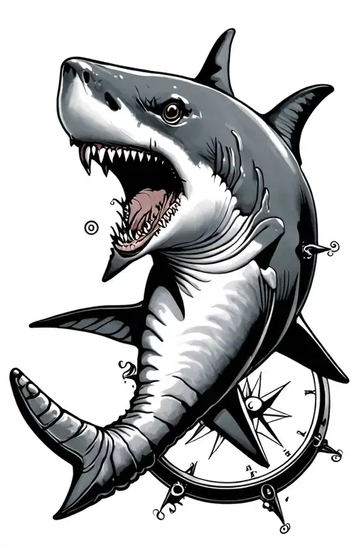 Shark And A Compass